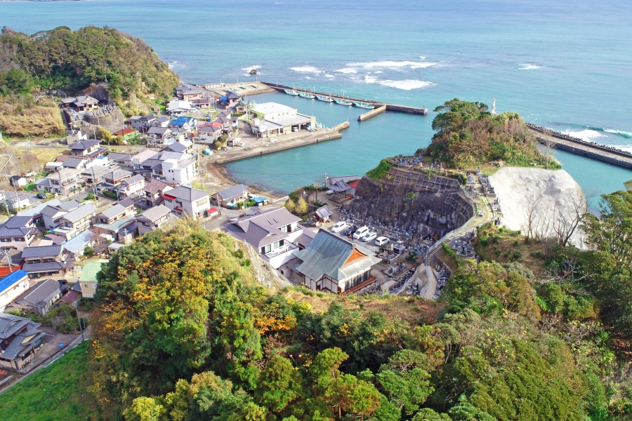 妙海寺を空から撮影