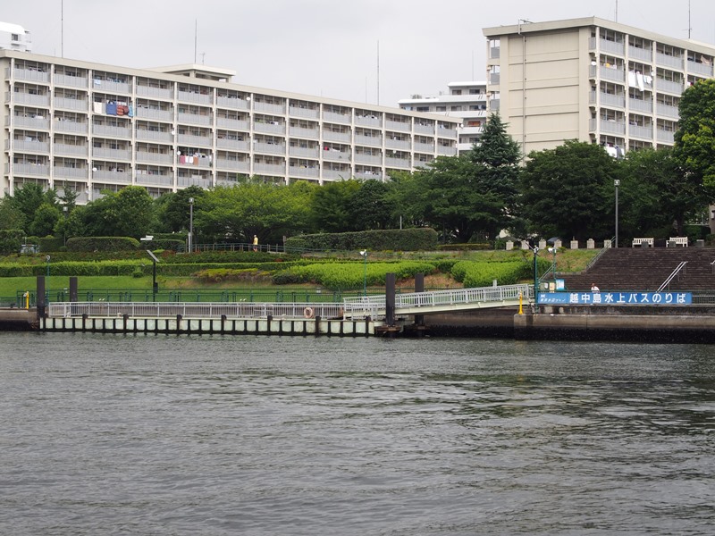 1.出港場所の越中島桟橋