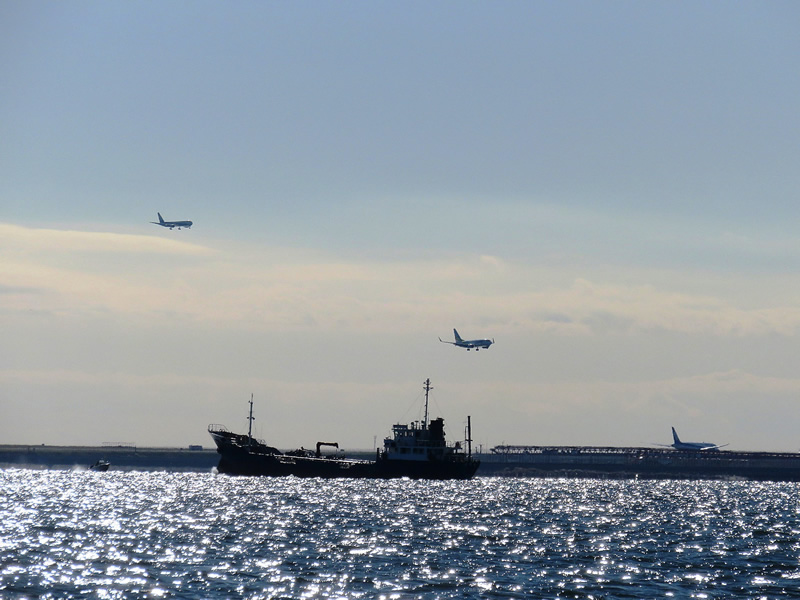 2.羽田空港沖へ到着