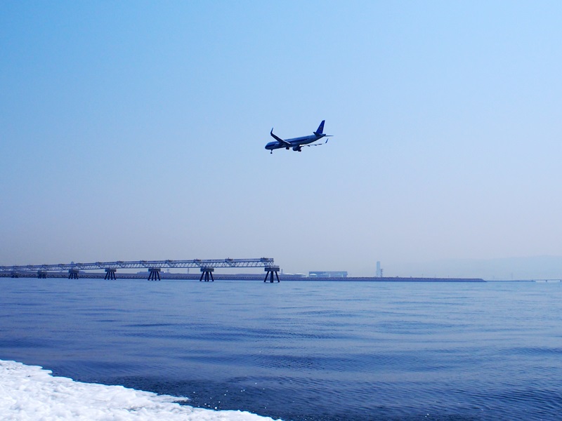 15.関西空港に着陸する飛行機
