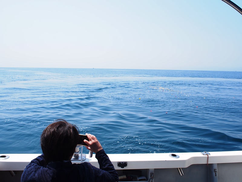 9.見送った海を写真におさめるご家族